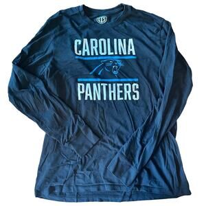 OTS Carolina Panthers T-Shirt XL Black Tee Long Sleeve Football Cotton Charlotte